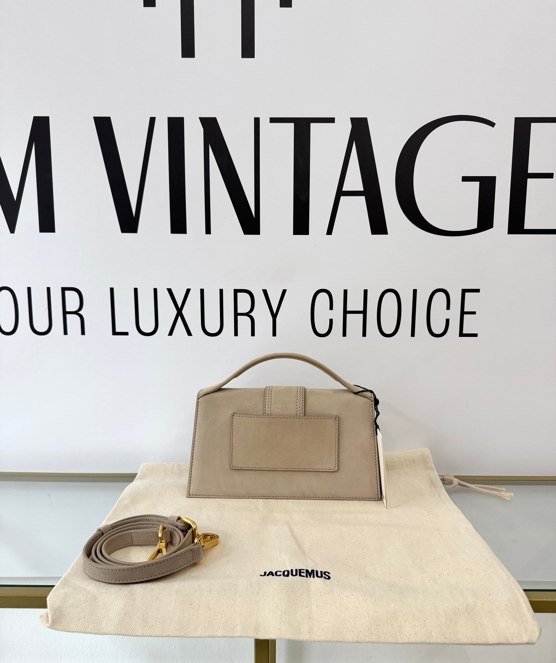 Borsa Le Grand Bambino in Nabuk Jacquemus