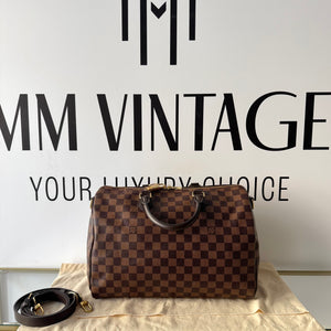 Borsa Speedy Bandoulière 35 Damier Ébène Louis Vuitton