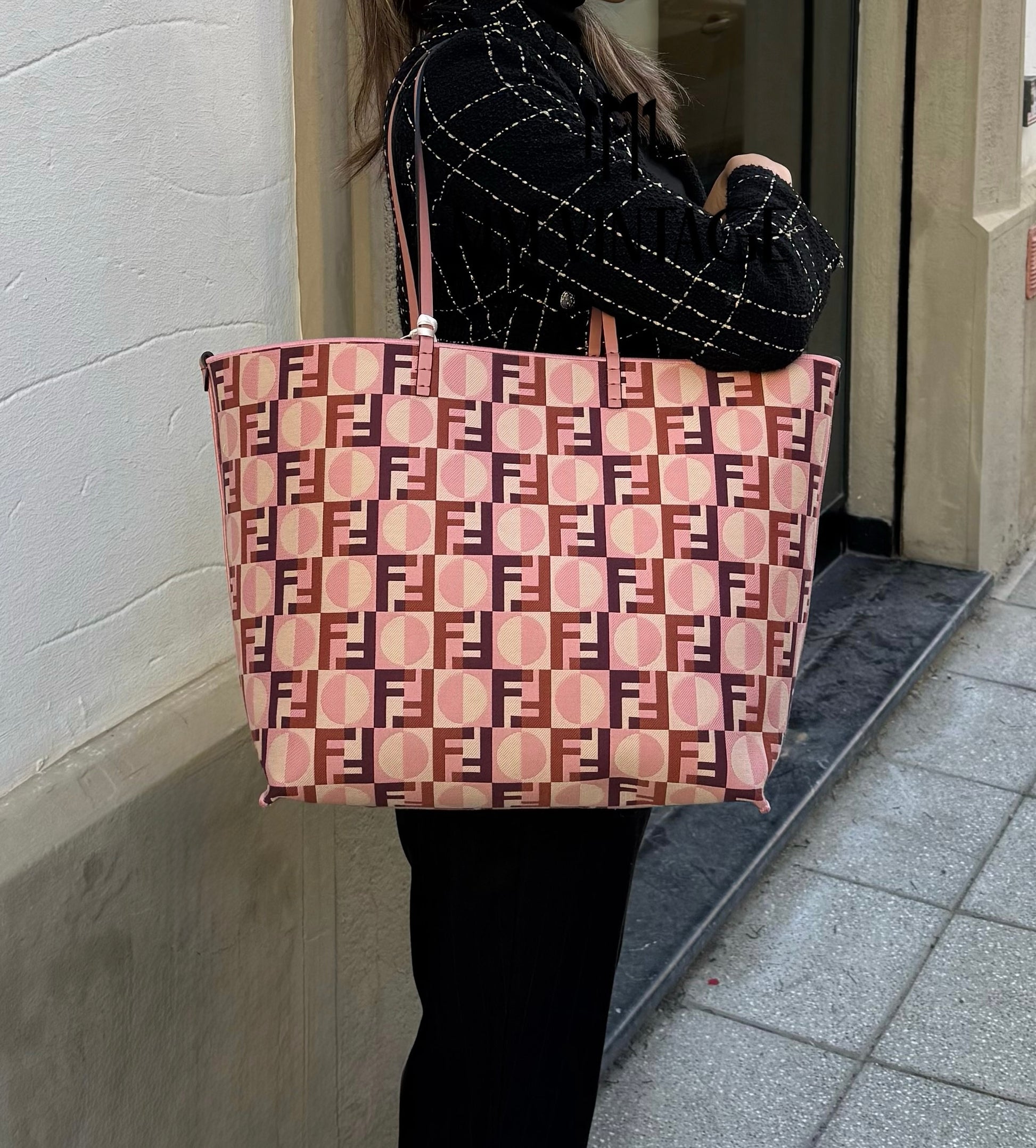 Borsa Shopping Roll Large reversibile Fendi