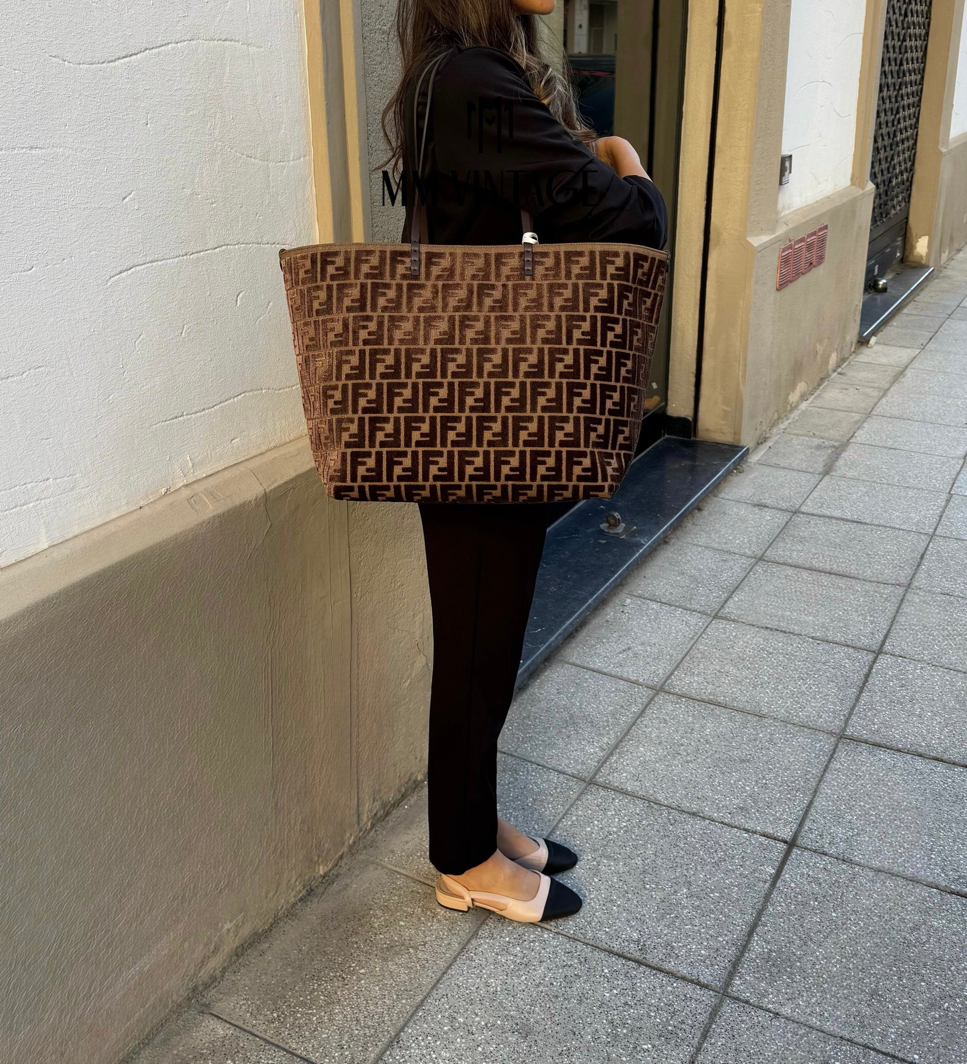 Borsa Zucca Roll reversibile Large Fendi