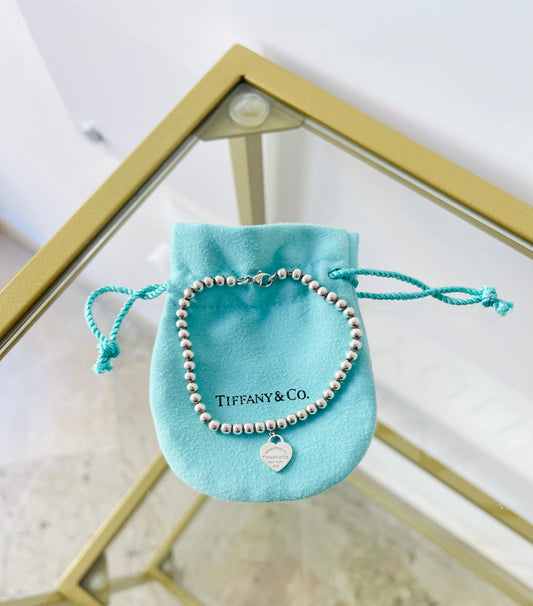 Bracciale Mini Bead cuore mini Tiffany