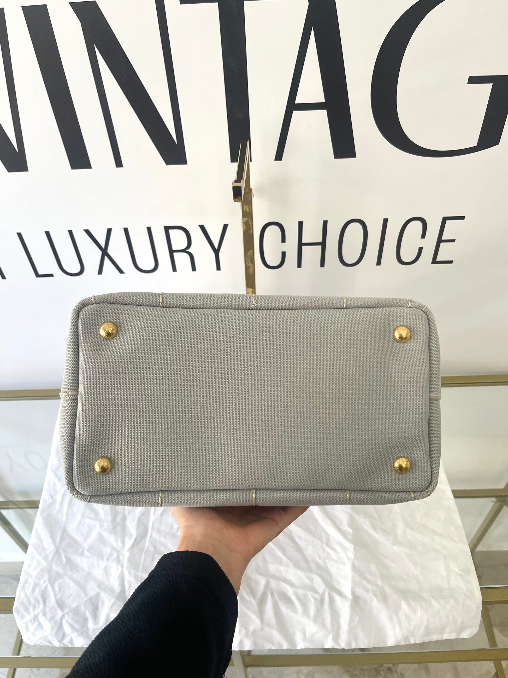 Borsa Shopping Bag Canapa Prada