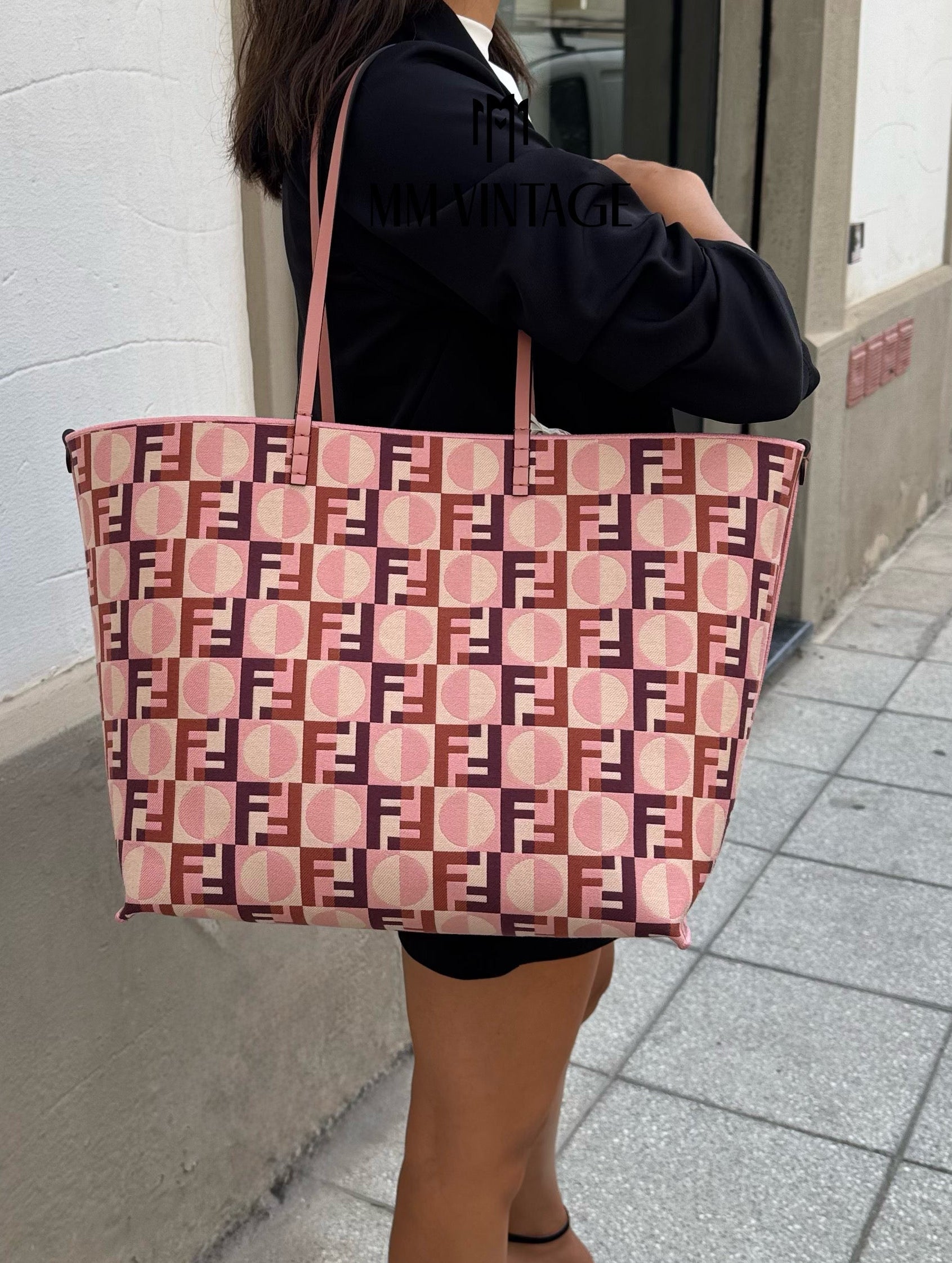 Borsa Shopping Roll Large reversibile Fendi
