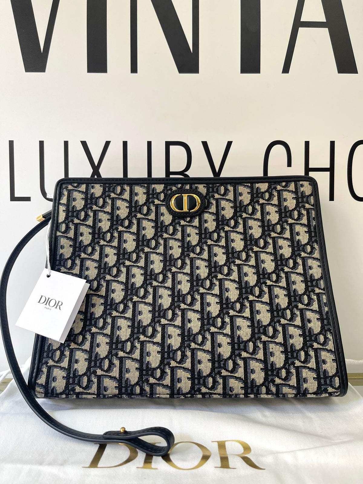 Pochette Dea 30 Montaigne Jacquard Dior Oblique Christian Dior