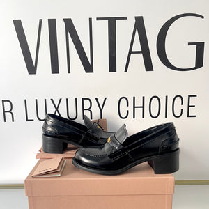 Mocassini in pelle spazzolata Miu Miu