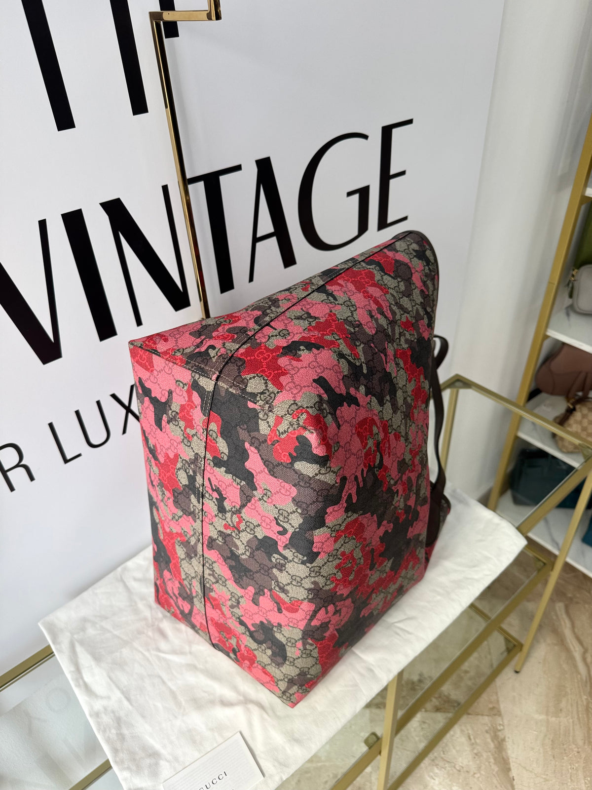 Borsa Shopping Camouflage GG Supreme Gucci