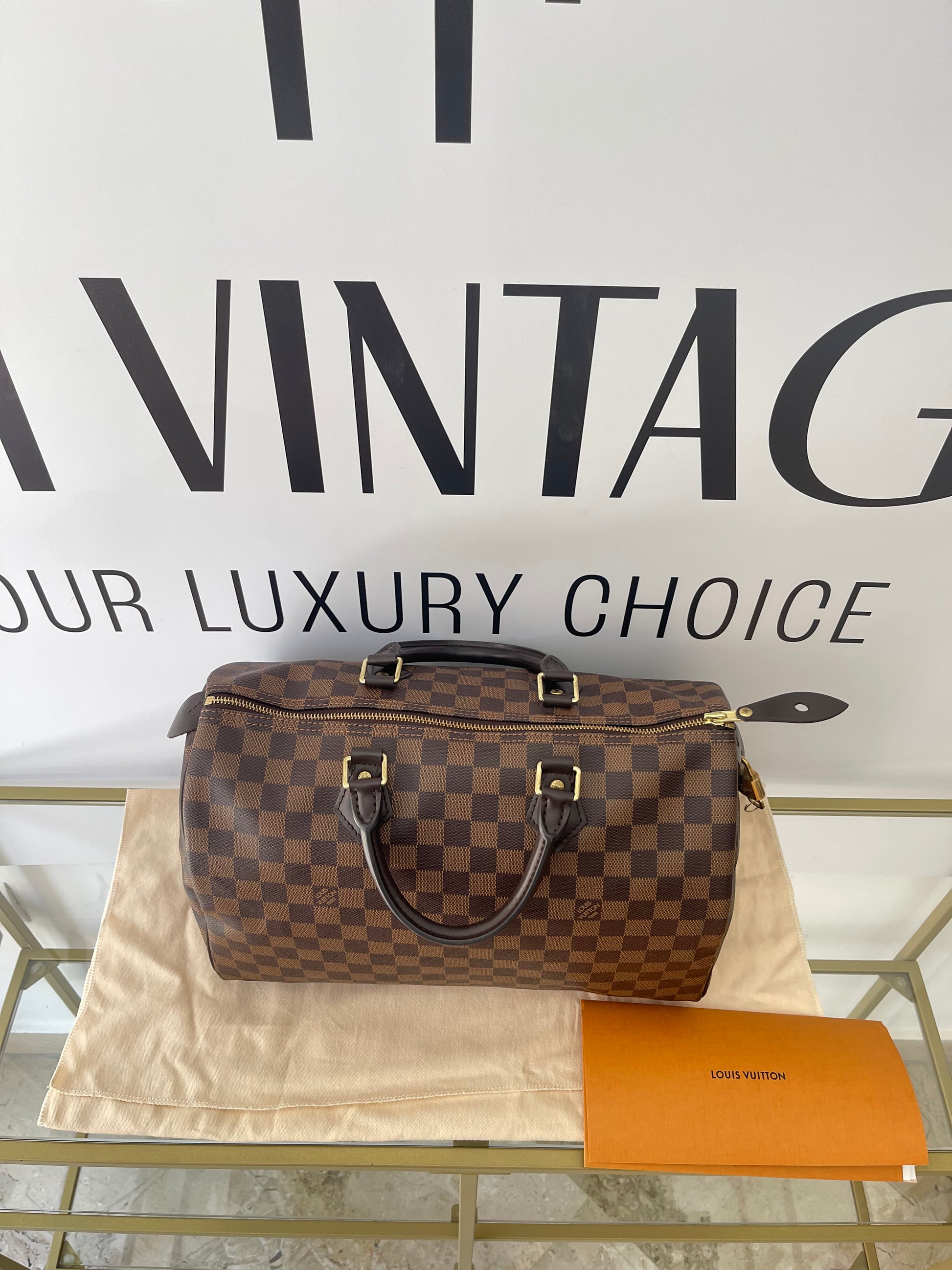 Borsa Speedy 35 Damier Ébène Louis Vuitton