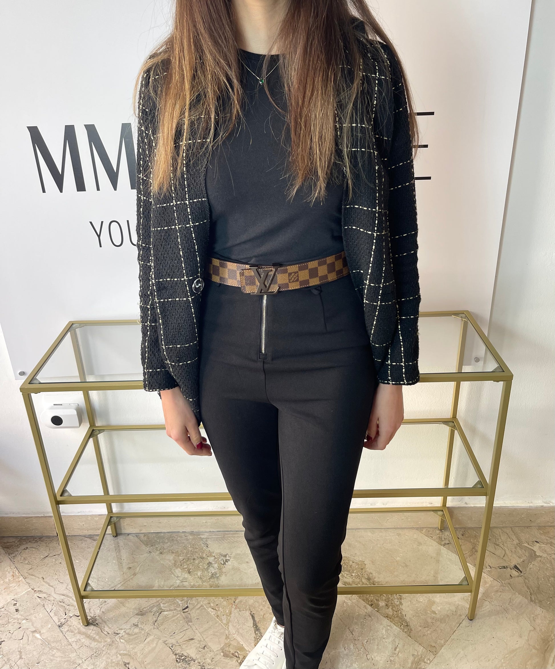 Cintura LV Initiales 40mm Damier Ebéne Louis Vuitton