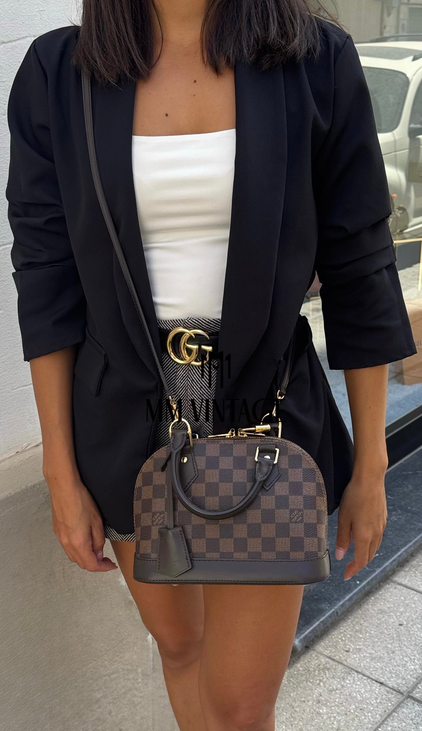 Borsa Alma BB Damier Ébène Louis Vuitton