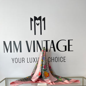 Stola in twill di seta Flora Gucci