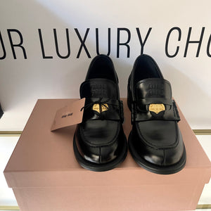 Mocassini in pelle spazzolata Miu Miu