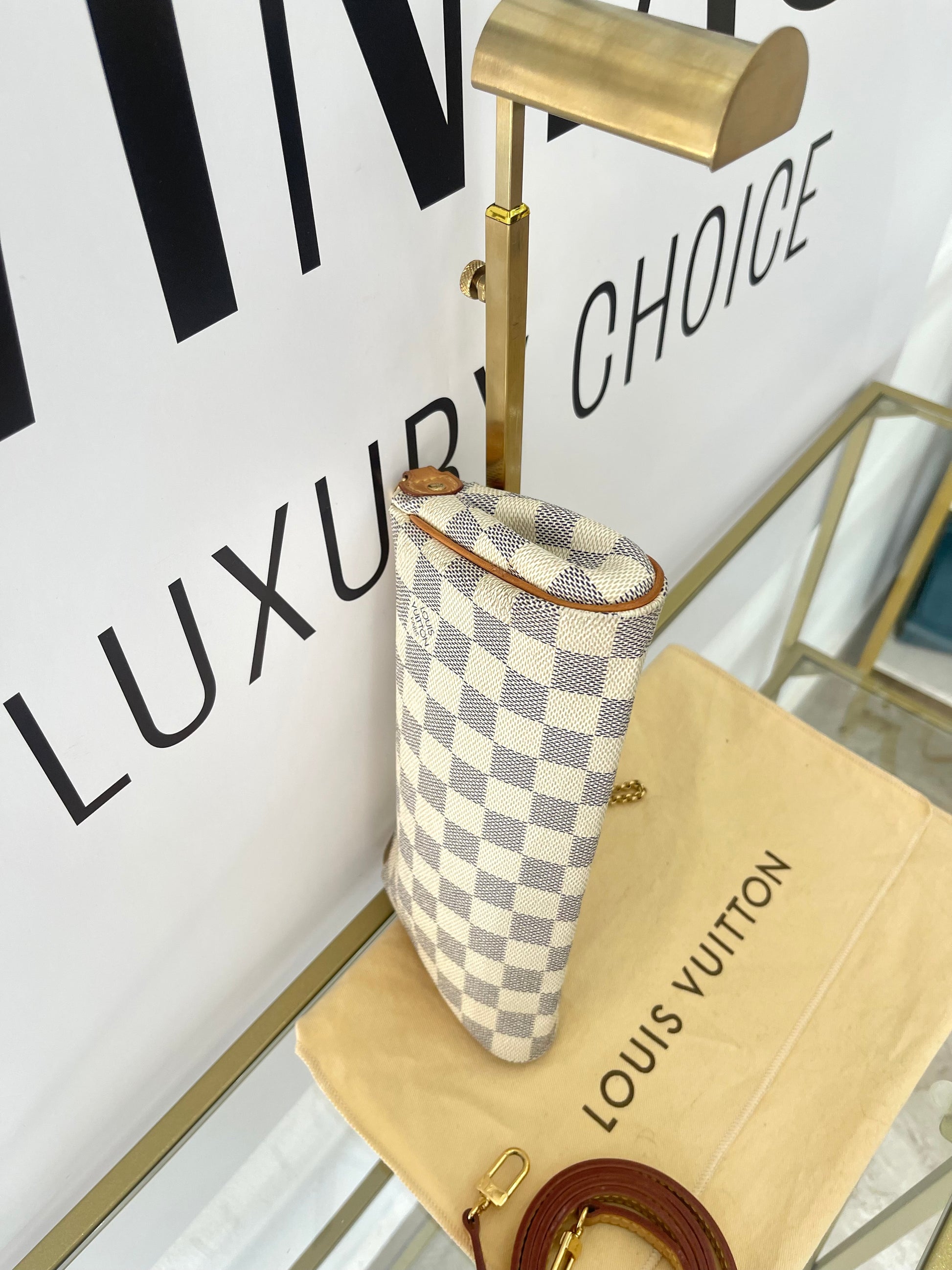 Pochette Eva Damier Azur Louis Vuitton