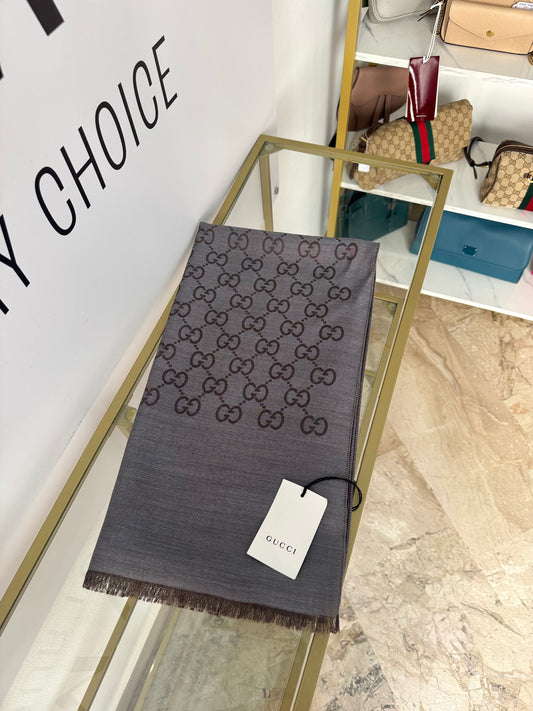 Stola GG in Lana e Seta reversibile Gucci