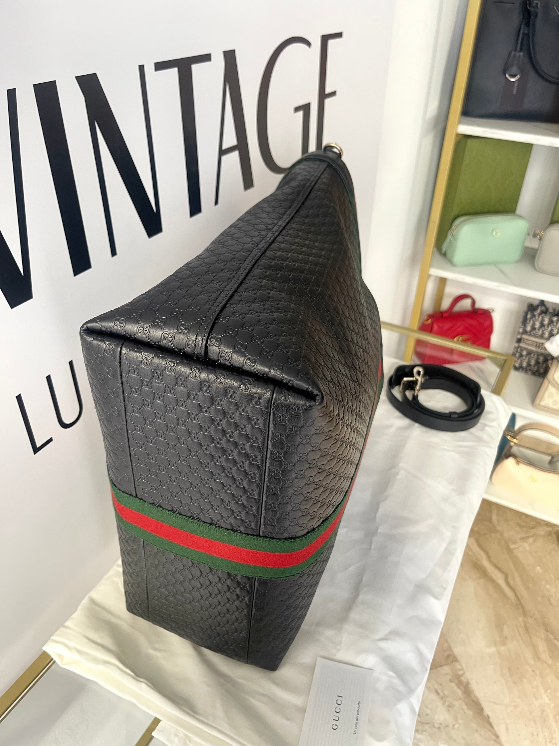 Borsa Shopping Giglio Microguccissima Gucci
