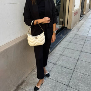 Borsa a spalla Gucci Marmont Bianca