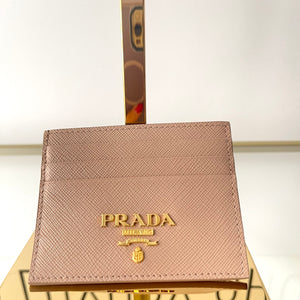 Portacarte in Saffiano Prada cipria