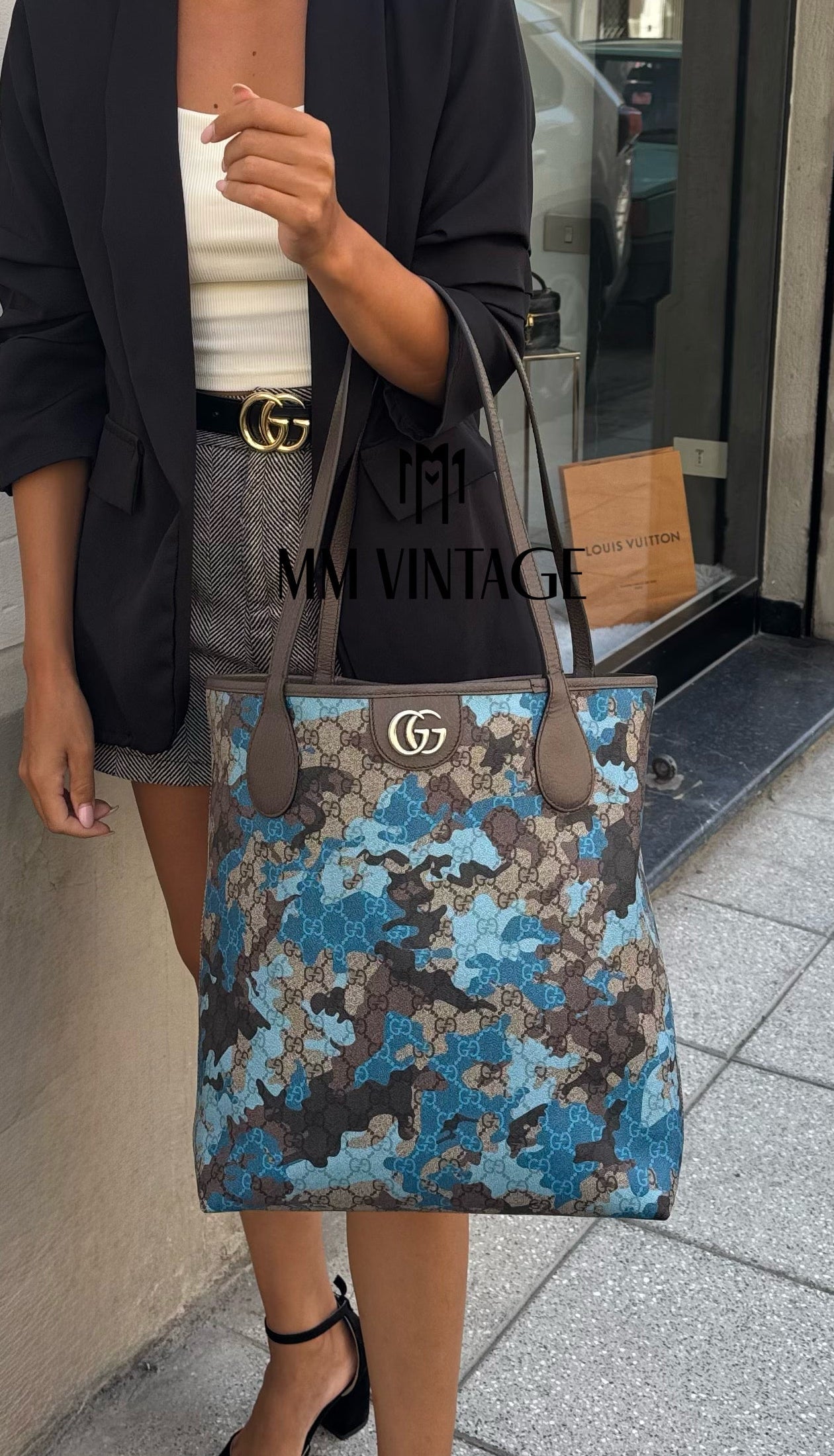 Borsa Shopping Camouflage GG Supreme Gucci