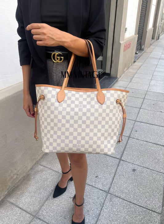 Borsa Neverfull MM Damier Azur Louis Vuitton