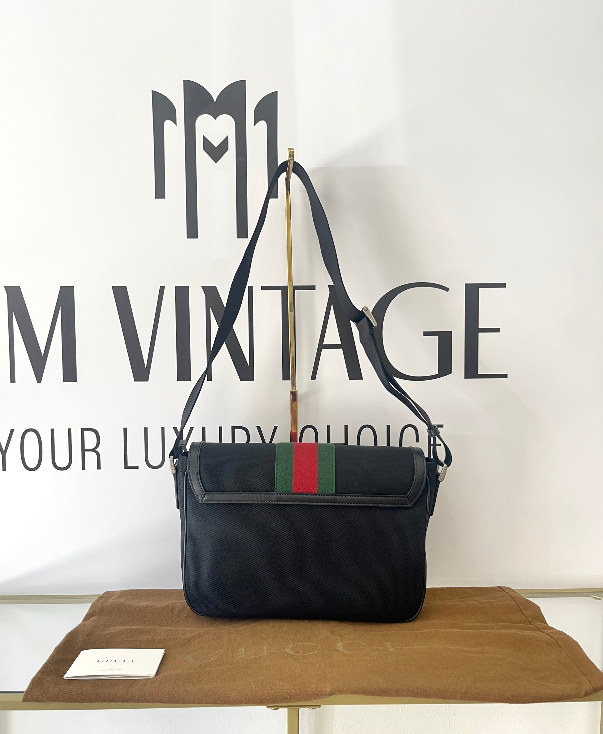 Borsa Techno Web Stripe Gucci