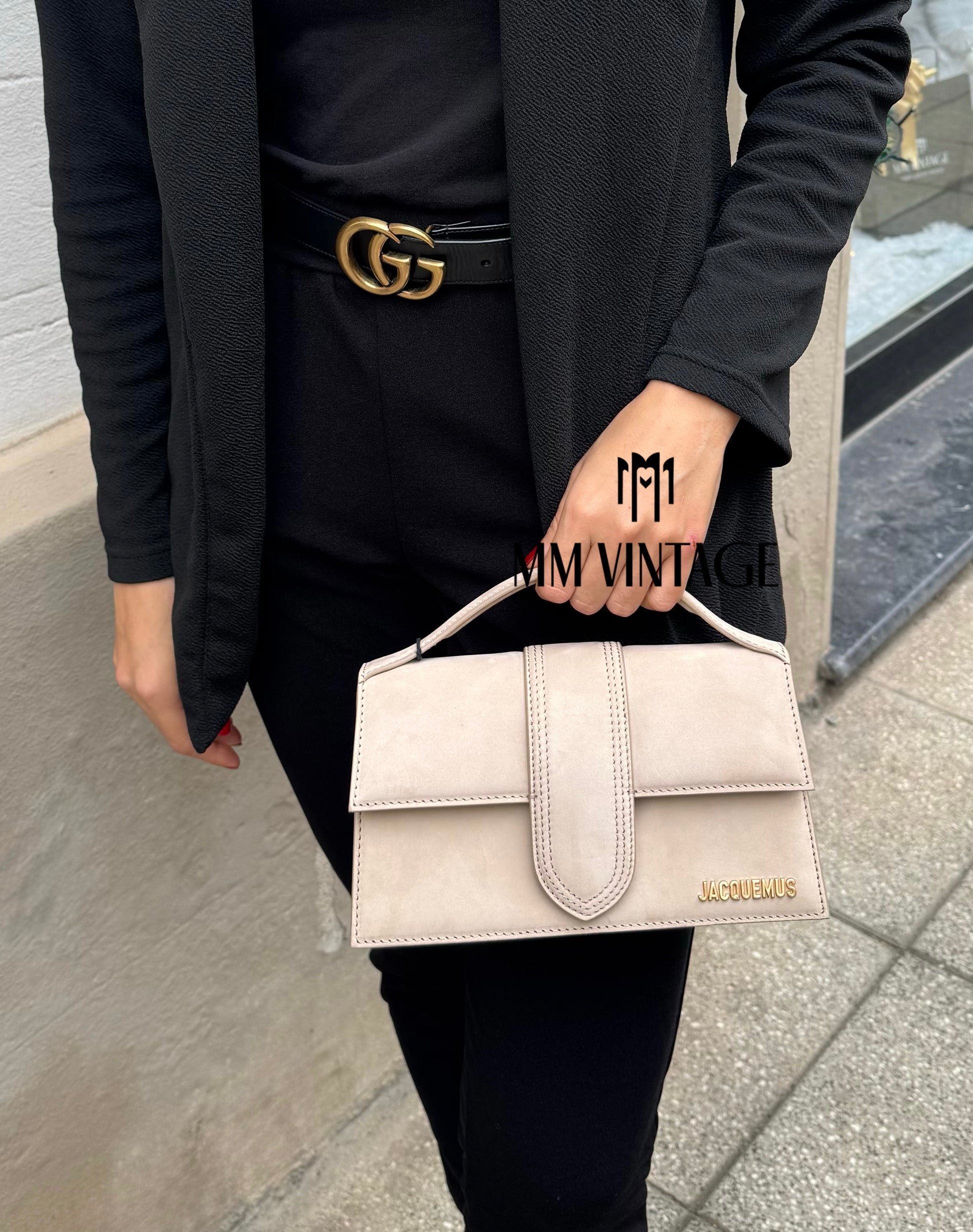 Borsa Le Grand Bambino in Nabuk Jacquemus