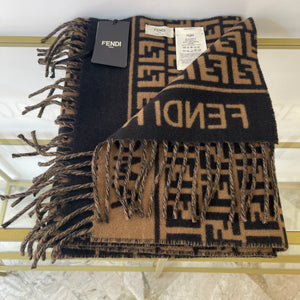 Sciarpa FF nero/tabacco Fendi