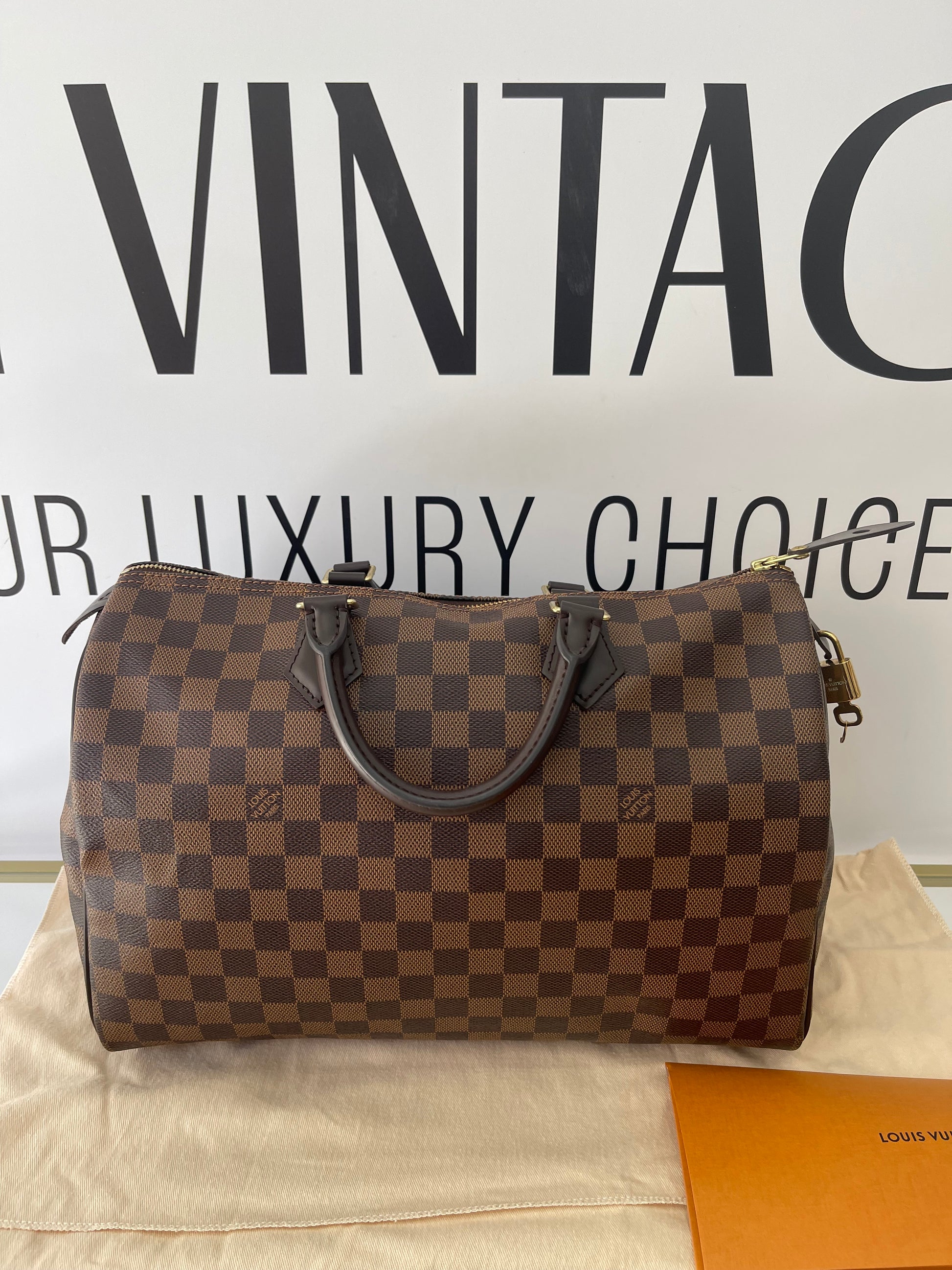 Borsa Speedy 35 Damier Ébène Louis Vuitton