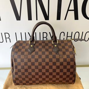 Borsa Speedy 30 Damier Ebène Louis Vuitton
