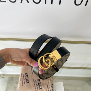 Cintura reversibile GG Marmont Supreme 3 cm Gucci