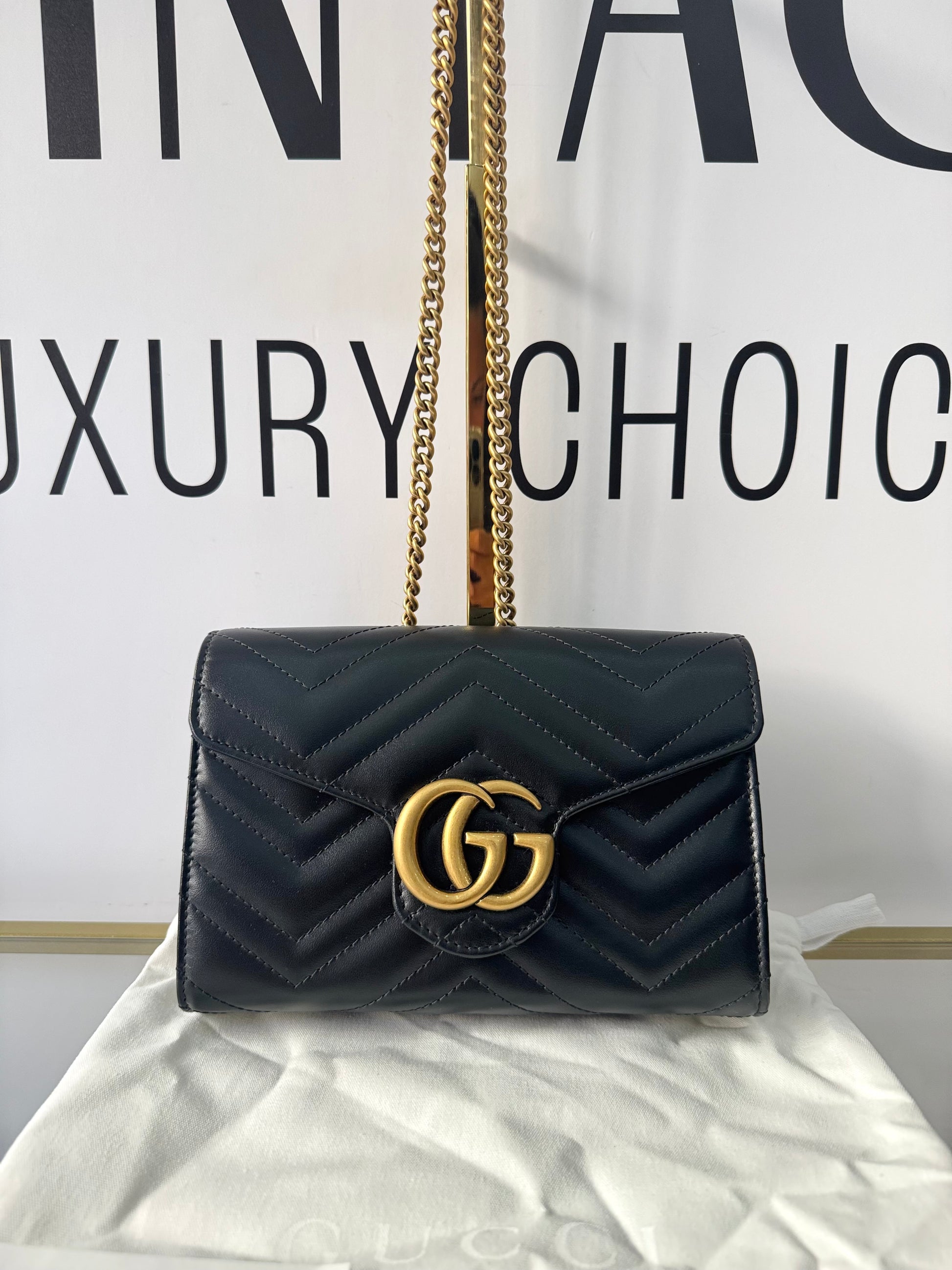 Wallet On Chain Marmont GG Gucci