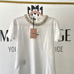 T-Shirt in cotone Miu Miu
