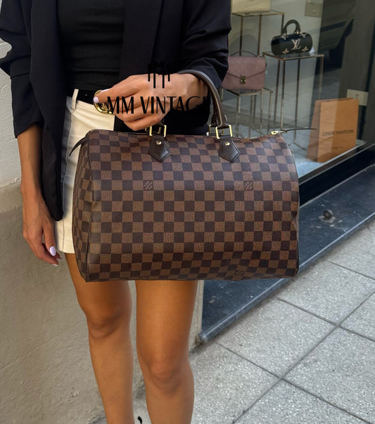 Borsa Speedy 35 Damier Ébène Louis Vuitton