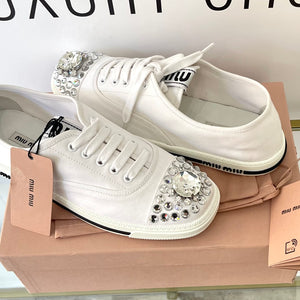 Sneakers con cristalli Miu Miu