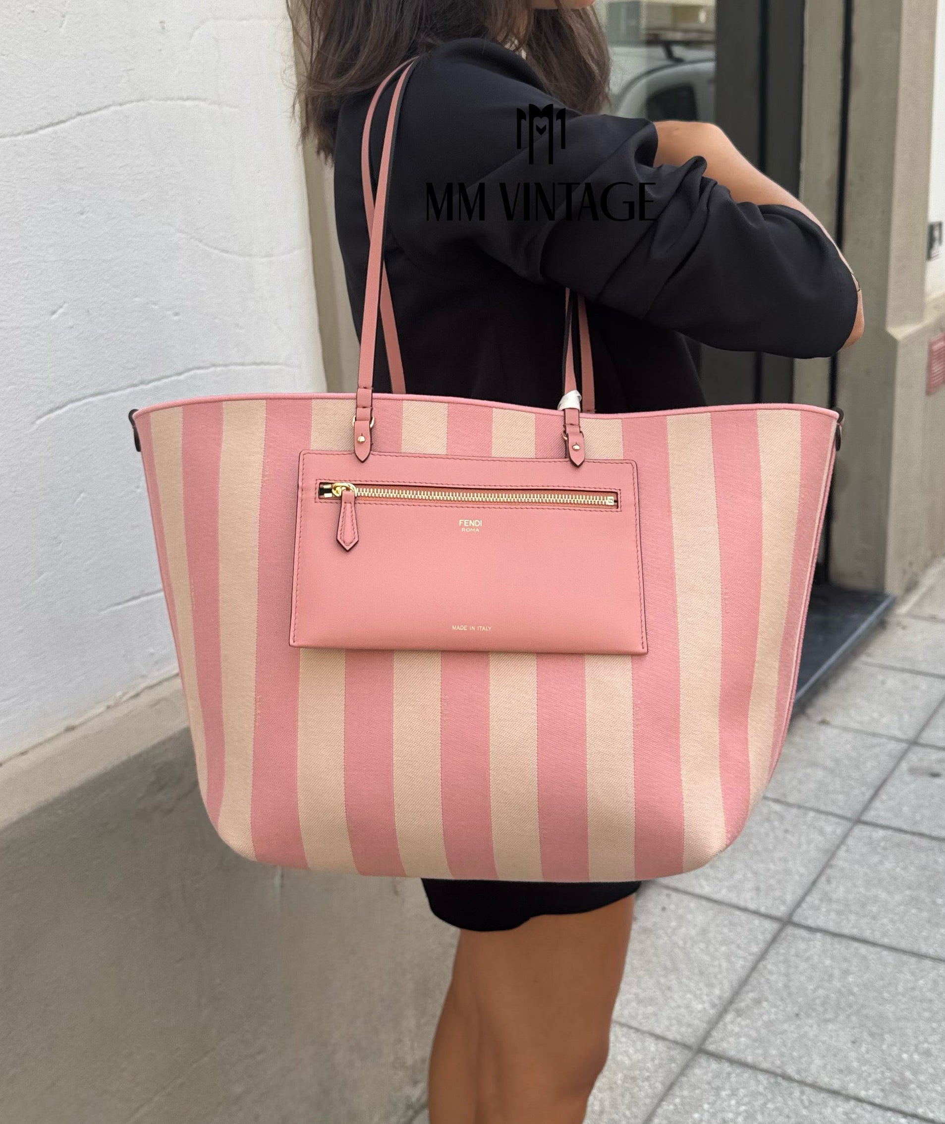 Borsa Shopping Roll Large reversibile Fendi