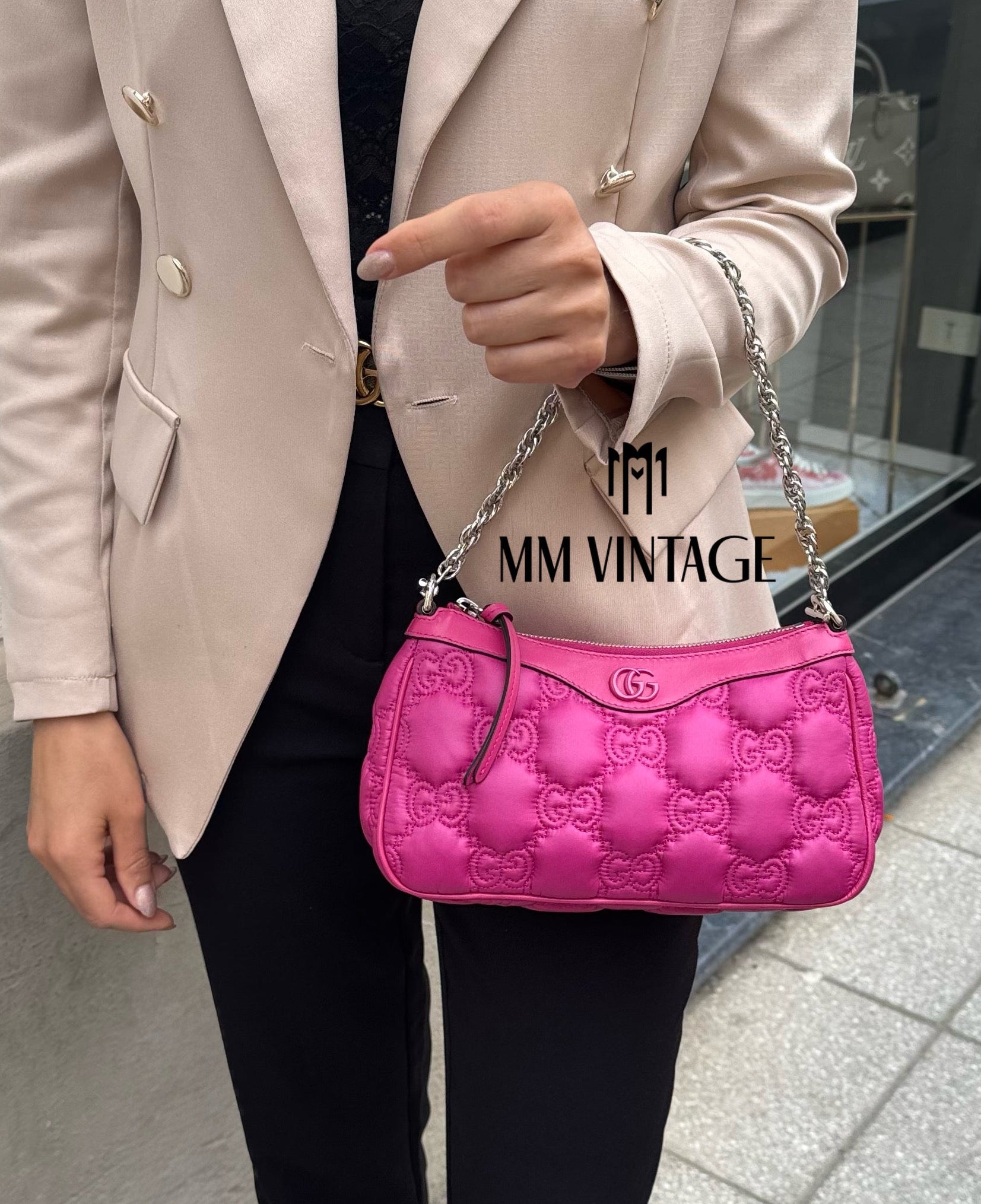 Borsa GG Matelassé fucsia Gucci