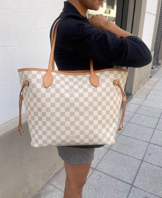 Borsa Neverfull MM Damier Azur Louis Vuitton