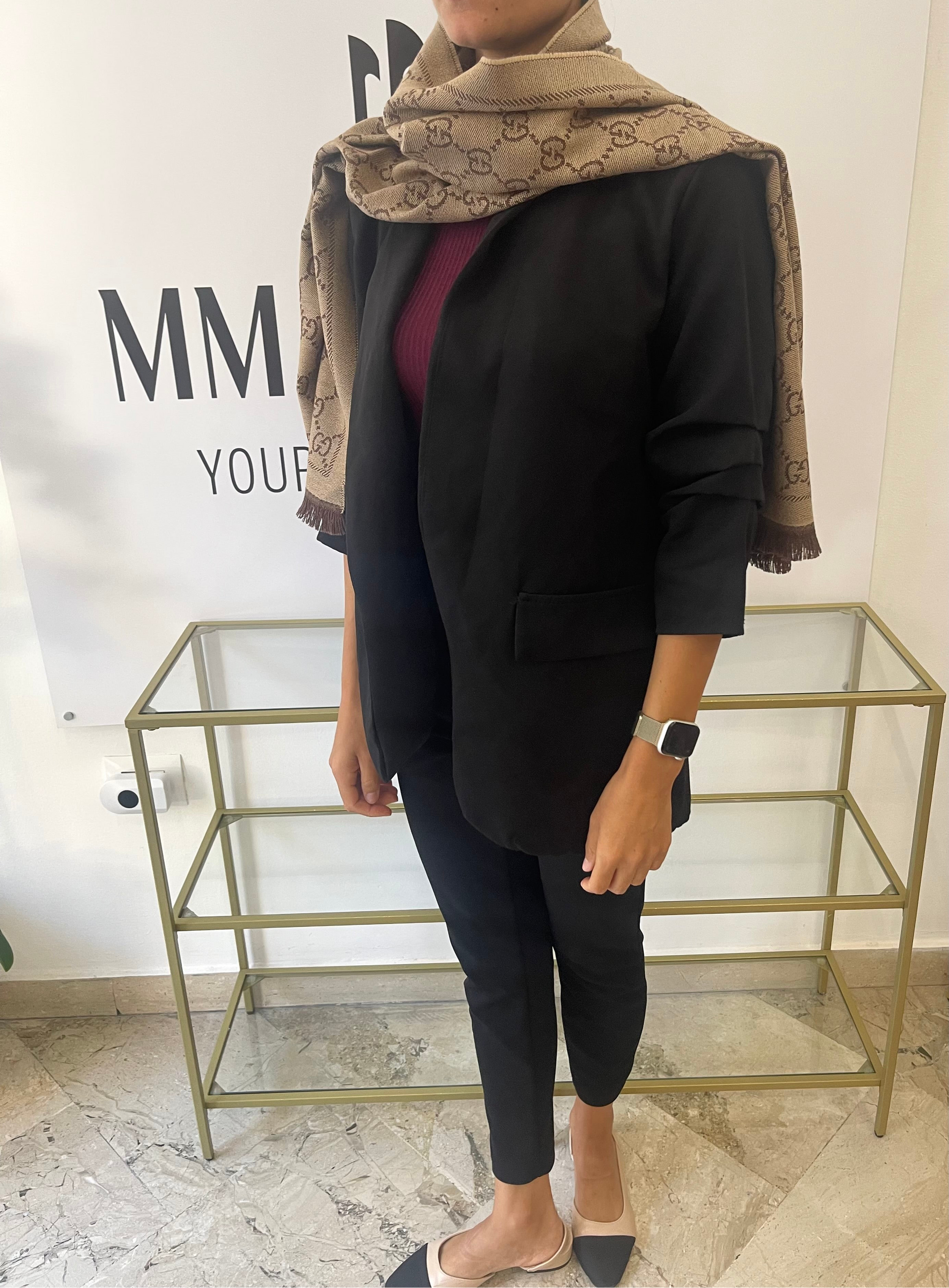 Sciarpa GG jacquard sabbia/marrone Gucci