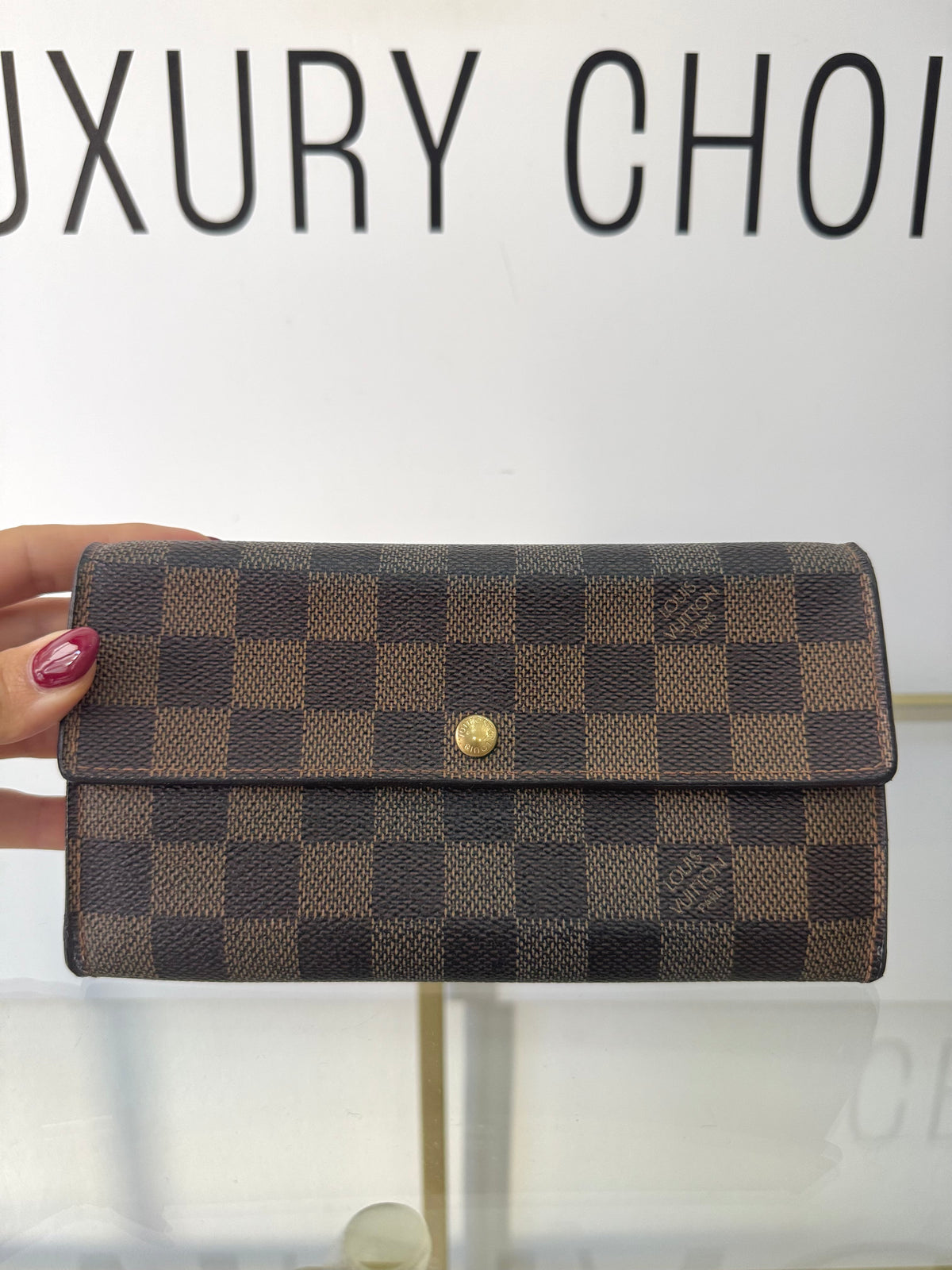 Portafoglio Sarah Damier Ebéne Louis Vuitton
