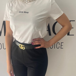T-Shirt in cotone Miu Miu
