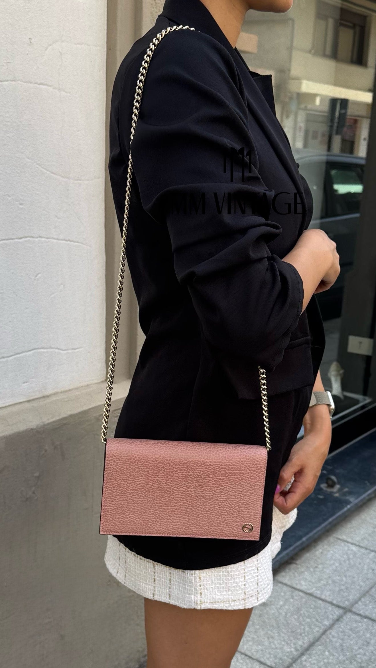 Wallet On Chain Marmont GG Interlocking Gucci