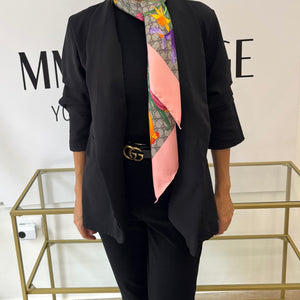 Stola in twill di seta Flora Gucci