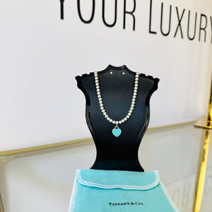Collana Bead  cuore mini smaltato Tiffany