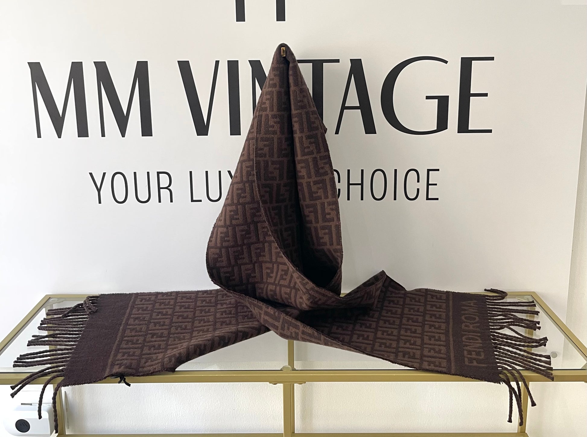 Sciarpa con motivo FF jacquard Fendi