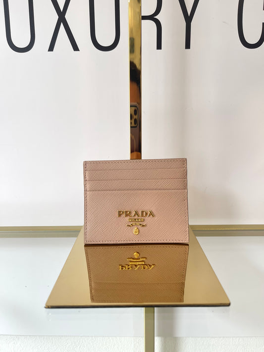 Portacarte in Saffiano Prada cipria