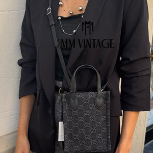 Borsa Mini Tote Ophidia GG in denim Gucci