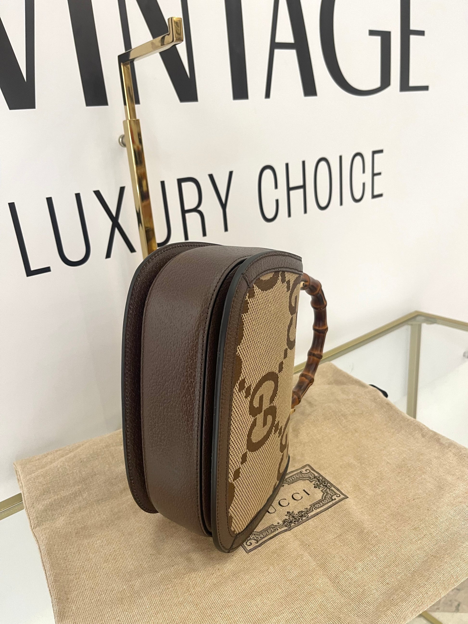 Borsa Bamboo 1947 Jumbo GG Gucci