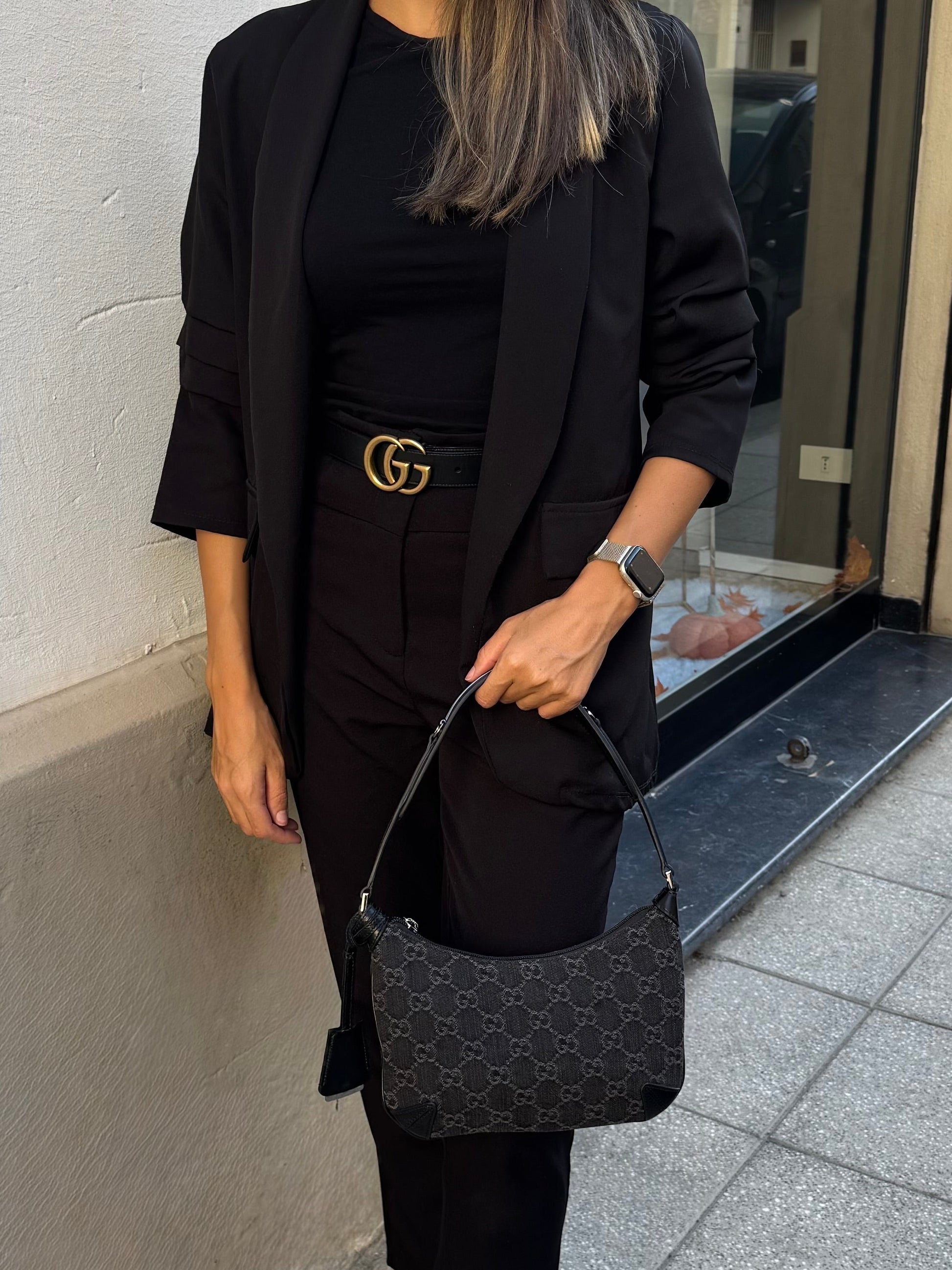 Borsa Horsebit Slim in Denim Gucci