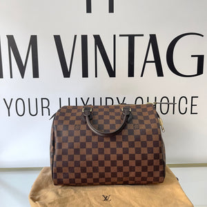 Borsa Speedy 30 Damier Ebène Louis Vuitton