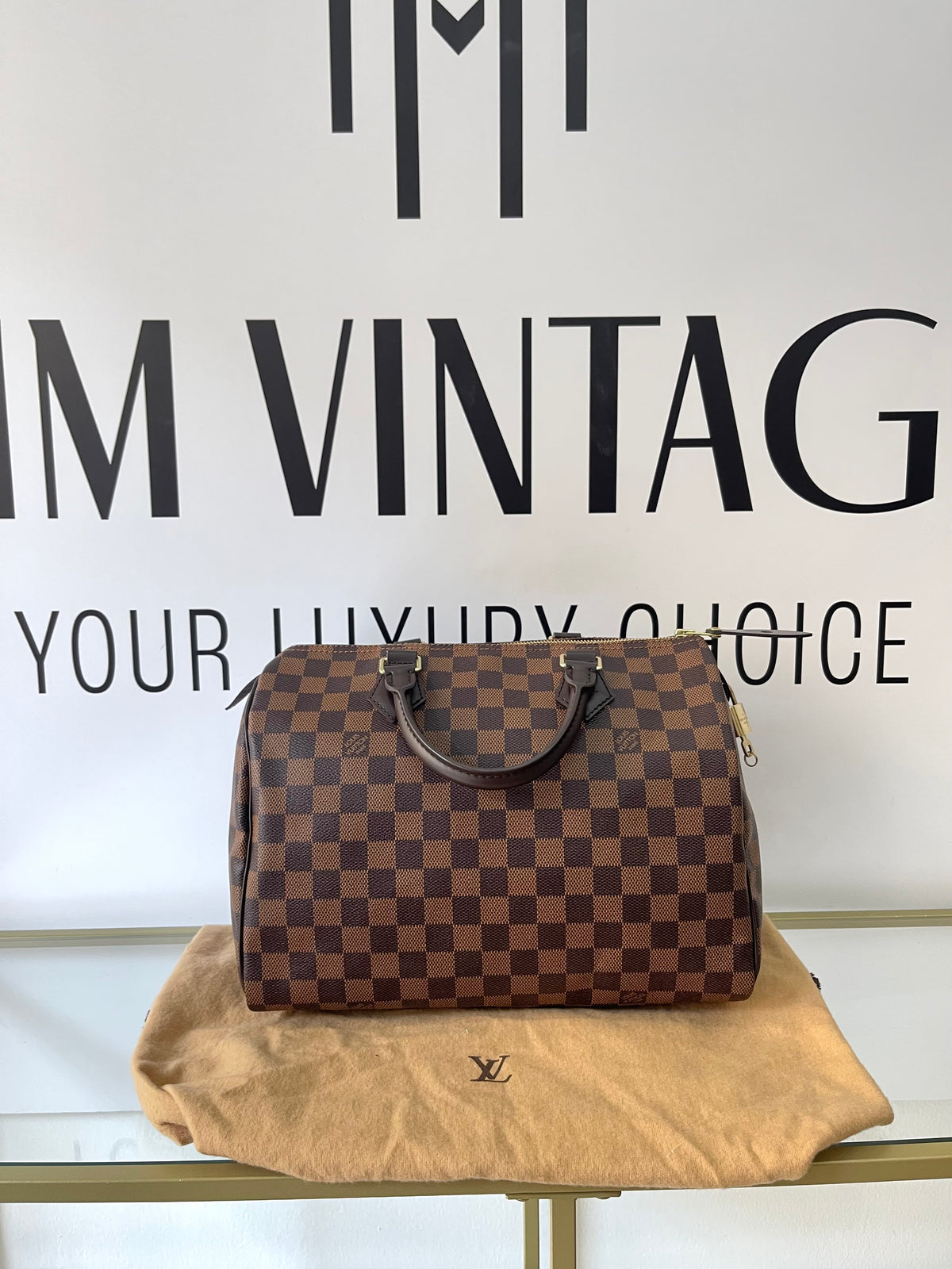 Borsa Speedy 30 Damier Ebène Louis Vuitton