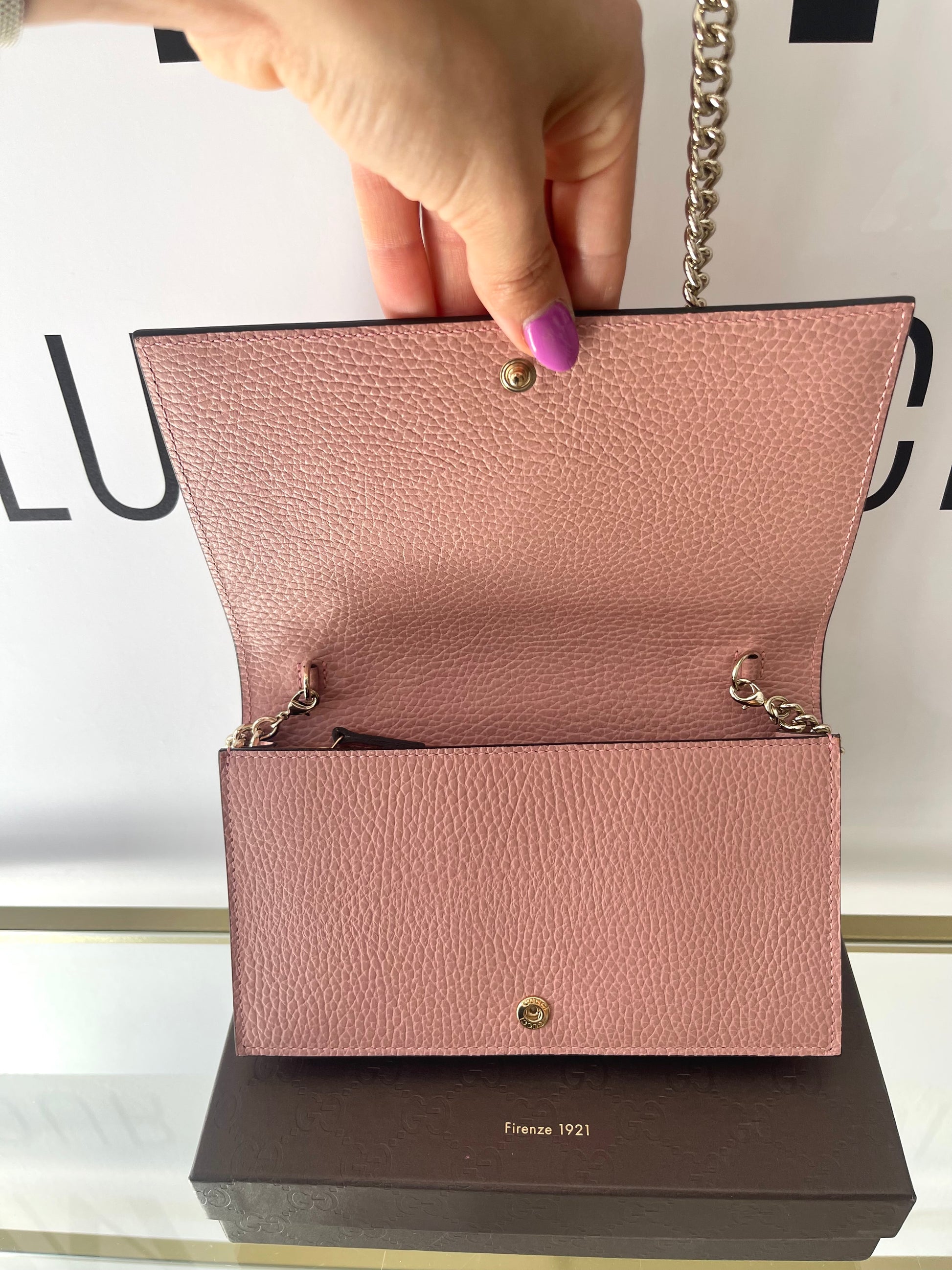 Wallet On Chain Marmont GG Interlocking Gucci
