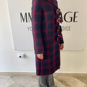 Cappotto con fiocchi Web Gucci